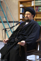 دیدار جمعی از دانش آموزان دبیرستان پسرانه علوم و معارف اسلامی شهید مطهری تهران با سید حسن خمینی