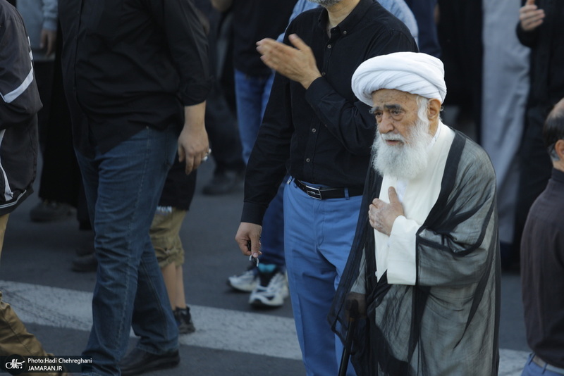 دسته عزاداری شهادت حضرت علی (ع) با حضور آیت‌الله العظمی وحید خراسانی