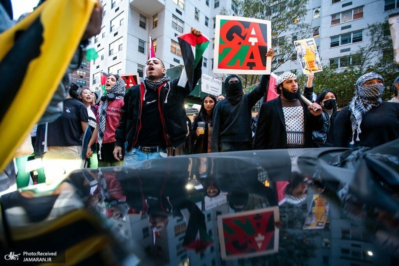 تظاهرات مردم نیویورک در دفاع از مردم فلسطین