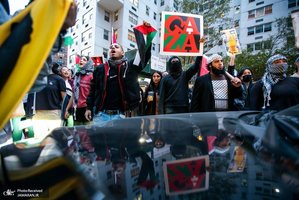 تظاهرات مردم نیویورک در دفاع از مردم فلسطین