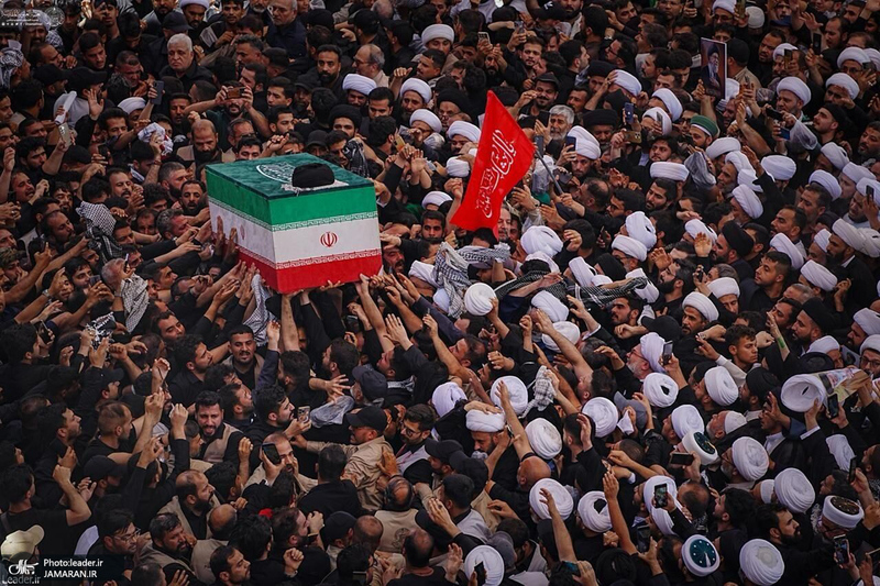 تشییع پیکر مطهر رهبر شهید در نجف اشرف