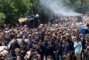 دسته عزای شهادت امام صادق(ع) با حضور آیت الله العظمی وحید خراسانی