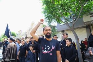 دسته عزاداری روز شهادت امام صادق (ع) با حضور آیت الله العظمی وحید خراسانی