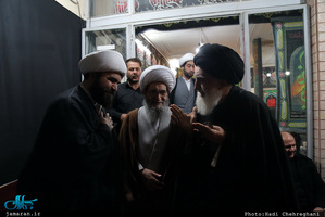 مجلس عزادارى شهادت حضرت صديقه طاهره(س) در بیت آيت الله دوستى زنجانى