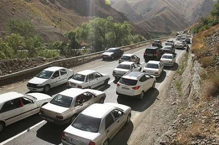 ترافیک سنگین در جنوب به شمال جاده چالوس