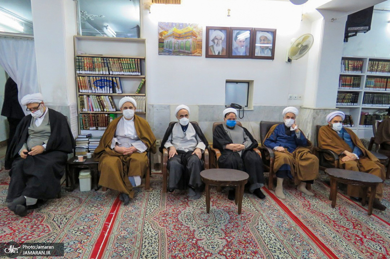 مراسم عزاداری و سوگواری ایام فاطمیه در دفتر آیت الله العظمی صانعی (ره)