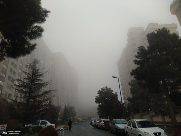 آسمان تهران را مه گرفت + عکس