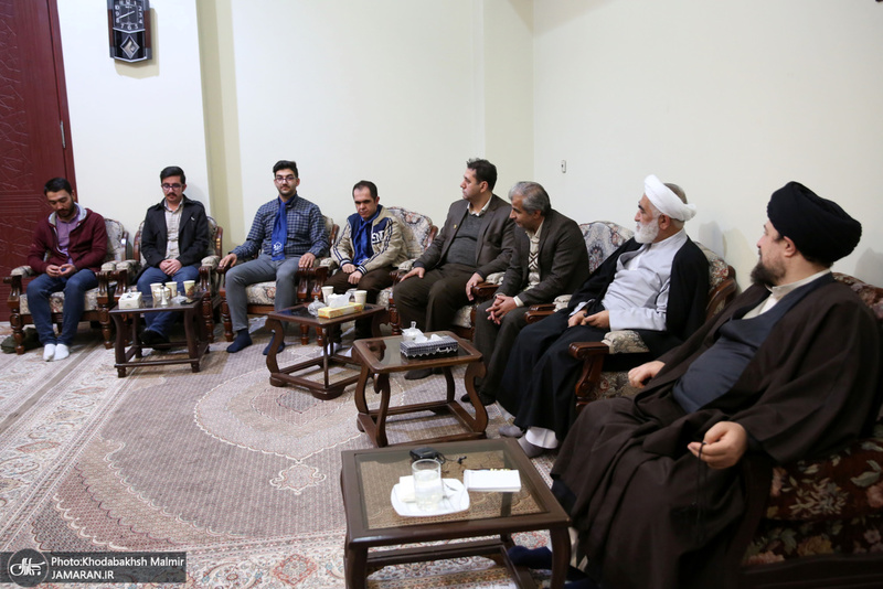 دیدار جمعی از اعضای موسسه خیریه کلبه مهریانی با سید حسن خمینی