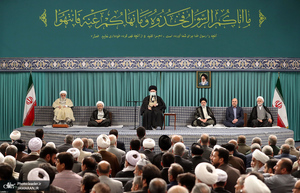 دیدار مسئولان نظام و مهمانان کنفرانس وحدت اسلامی با رهبر معظم انقلاب