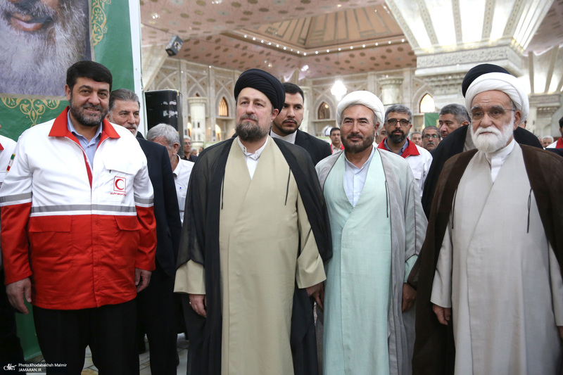 تجدید میثاق رییس و امدادگران جمعیت هلال احمر با ارمان های امام راحل