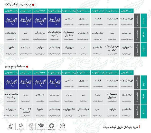 اکران فیلم های جشنواره فجر در یزد آغاز شد