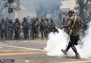 تصاویری از شورش در لس آنجلس به دلیل تصمیمات ترامپ