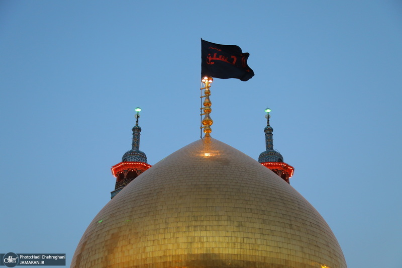 مراسم تعویض پرچم حرم حضرت معصومه (س) در شب اول ماه محرم‎‎