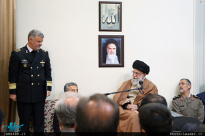 دیدار جمعی از فرماندهان و مسئولان نیروی دریایی ارتش با رهبر معظم انقلاب 