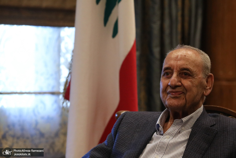 دیدار علی لاریجانی با رییس مجلس لبنان