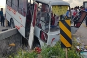 اتوبوس واحد در بزرگراه امام علی (ع) چپ کرد