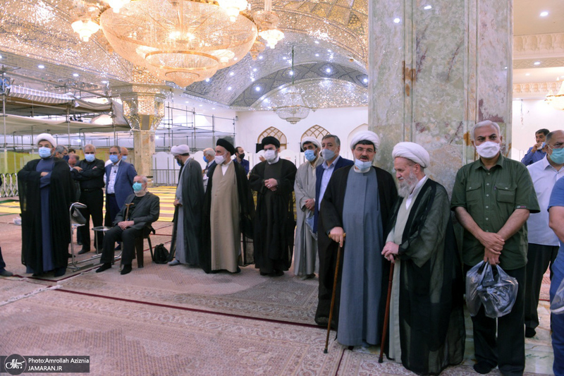 مراسم خاکسپاری حجت الاسلام و المسلمین محتشمی پور(ره) در حرم شاه عبدالعظیم الحسنی(ع)
