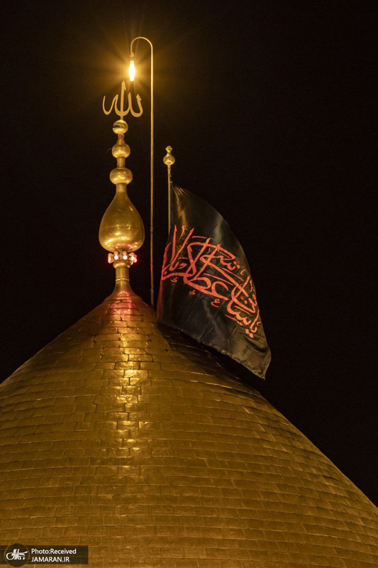 مراسم تعویض پرچم حرم مطهر امام حسین (ع) در کربلا