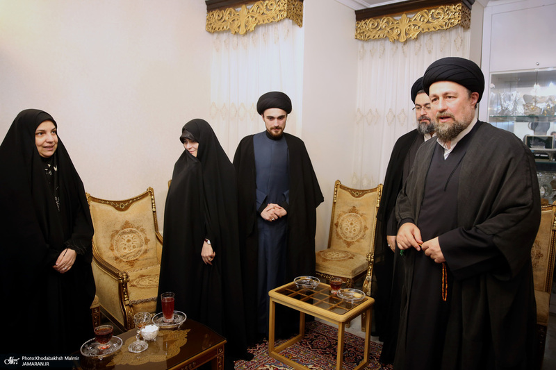حضور سیدحسن خمینی در منزل شهید باقری