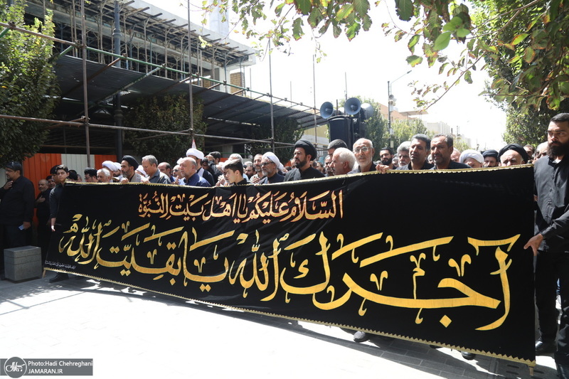 دسته عزاداری شهادت امام عسکری (ع) با حضور آیت‌الله العظمی وحید خراسانی