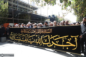 دسته عزاداری شهادت امام عسکری (ع) با حضور آیت‌الله العظمی وحید خراسانی