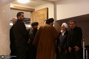 مراسم ختم مادر همسر حجت السلام ‌و المسلمین علی اکبر ناطق نوری و عباس آخوندی