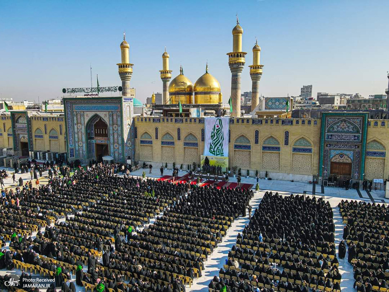 مراسم تكريم از دو هزار  دانشجوی دختر محجبه در حرم مطهر امامین کاظمین (ع)