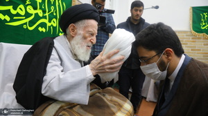 عمامه گذاری طلاب توسط مراجع عظام تقلید در روز میلاد امام علی (ع)‎