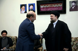 دیدار شهردار و اعضای شورای شهر تهران با سید حسن خمینی