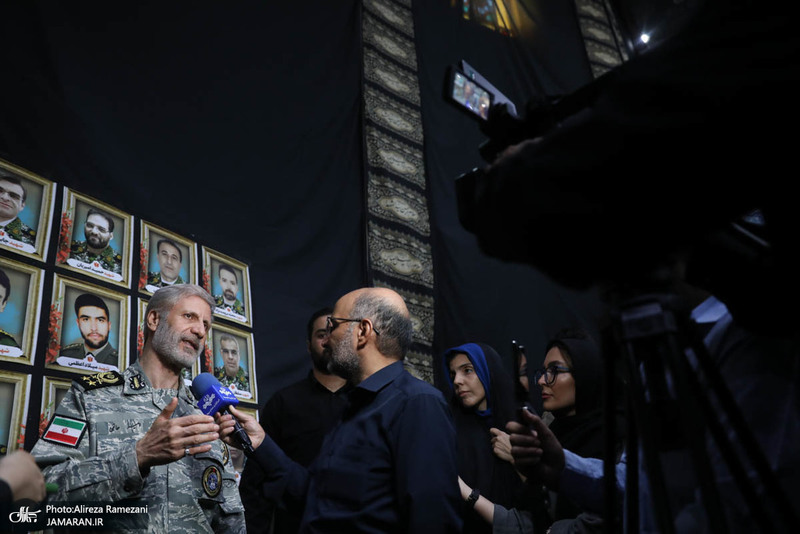 مراسم تکریم ۵۷ شهید گلگون کفن ارتش جمهوری اسلامی ایران