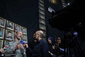 مراسم تکریم ۵۷ شهید گلگون کفن ارتش جمهوری اسلامی ایران