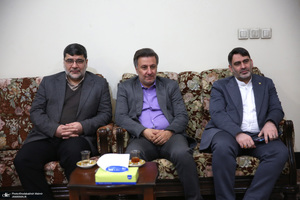 دیدار رئیس دانشگاه آزاد اسلامی و جمعی از معاونین با سید حسن خمینی