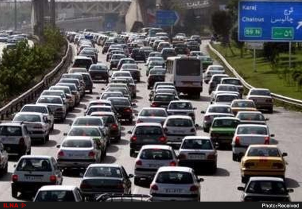 ترافیک سنگین در محور رشت - قزوین