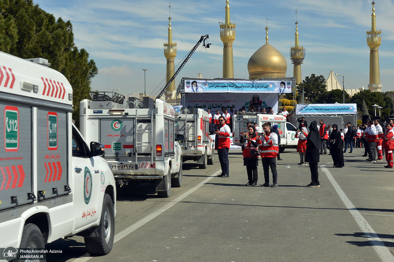 آئین آغاز طرح ملی خدمات نوروزی جمعیت هلال احمر در جوار حرم مطهر امام خمینی (س)