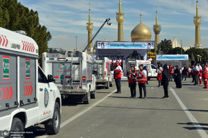 آئین آغاز طرح ملی خدمات نوروزی جمعیت هلال احمر در جوار حرم مطهر امام خمینی (س)