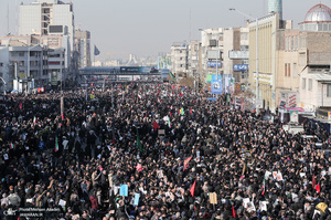 حضور میلیون ها تهرانی در تشییع پیکر مطهر سردار قاسم سلیمانی - 4