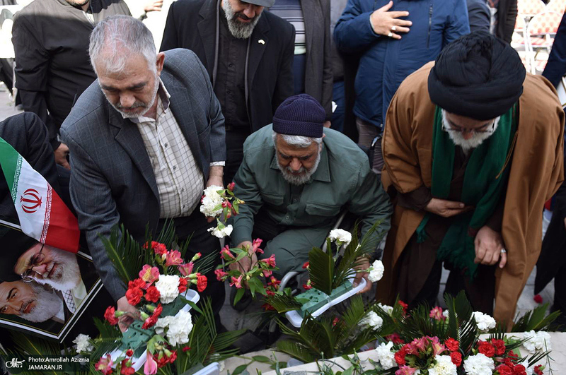 گلباران محل جلوس امام خمینی (س) در بهشت زهرا (س)