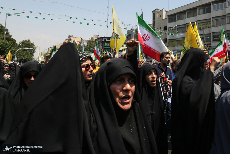 مراسم راهپیمایی اعتراضی به وقایع اخیر شهادت فرمانده هان و دانشمندان هسته ای