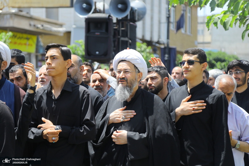 دسته عزاداری روز شهادت امام صادق (ع) با حضور آیت الله العظمی وحید خراسانی