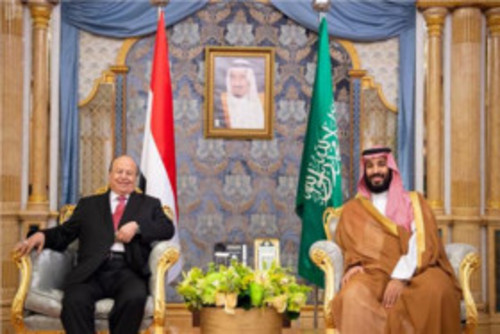 بن‌سلمان با رئیس جمهور فراری دیدار کرد + عکس