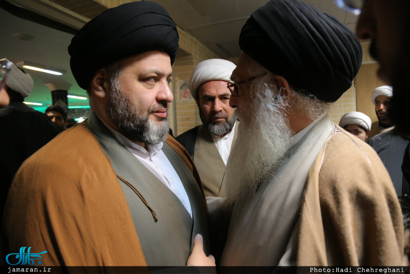 مراسم عزاداری حضرت زهرا(س) در مدرسه علمیه با حضور سید علی خمینی