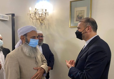 دیدار مولوی عبدالحمید، امام جمعه اهل سنت زاهدان با امیرعبداللهیان در وزارت خارجه