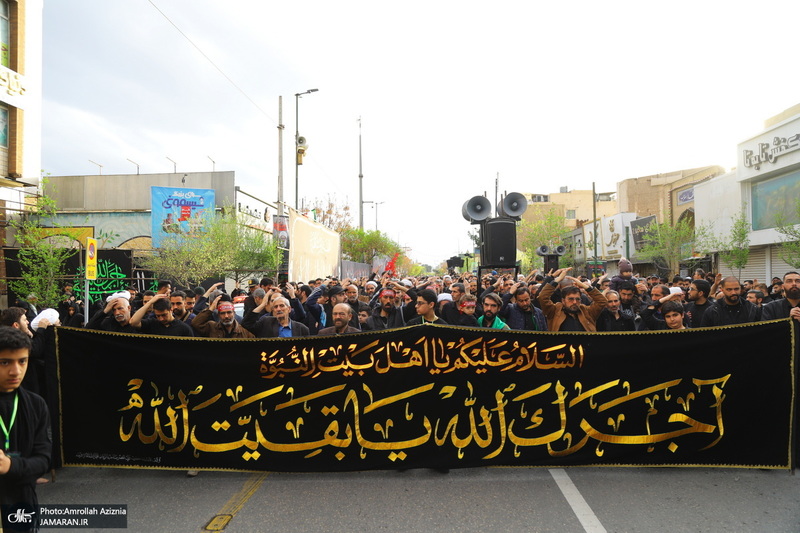 دسته عزاداری شهادت حضرت علی (ع) با حضور آیت‌الله العظمی وحید خراسانی