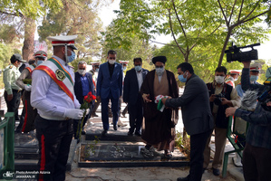 مراسم ادای احترام به مقام شامخ شهدای 17 شهریور در بهشت زهرا(س)