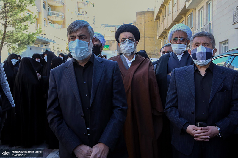 مراسم تشییع همسر آیت الله ری شهری با حضور سید حسن خمینی