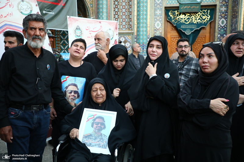 تشییع پیکر‌های ۸ شهید دلاور هوافضای سپاه و پدافند ارتش در قم