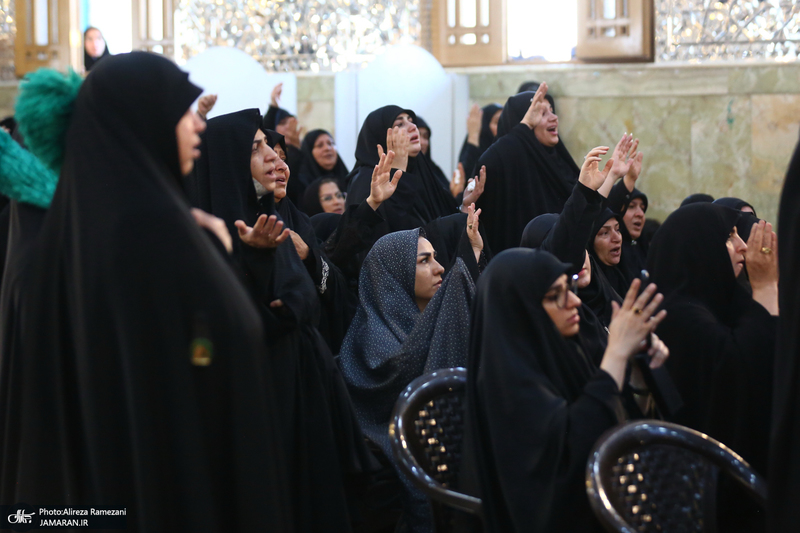 مراسم خاکسپاری شهید حسین امیرعبداللهیان در حرم حضرت عبدالعظیم حسنی (ع)