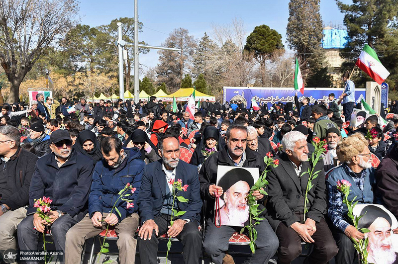 گلباران محل جلوس امام خمینی (س) در بهشت زهرا (س)