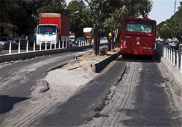 ترمیم و بهسازی مسیر BRT و معابر تبریز با بهره‌گیری از آسفالت الیافی کربنی و فیلر سیمانی