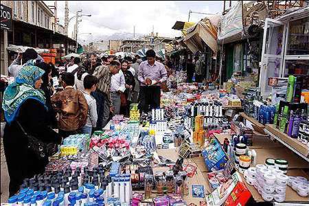 بازار جوانرود یکی از مقاصد گردشگری غرب کشور مملو از مسافران نوروزی